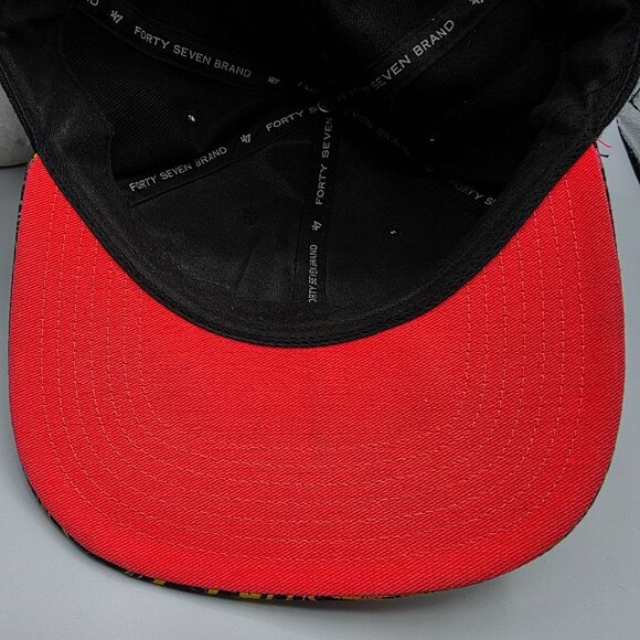 47 Brand Chicago Cubs Snapback Hat Cap One Size Black Multicolor Palm Brim - Picture 8 of 9